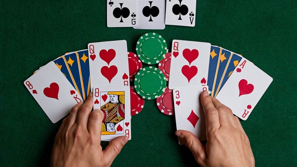 dividing cards while gaming