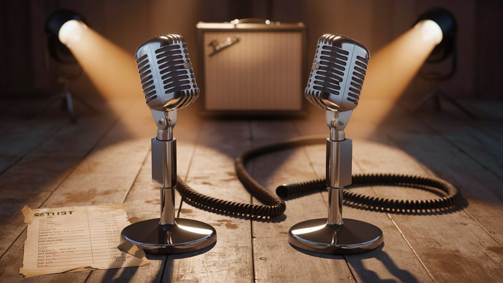 two singers perform together